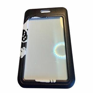 Stylish Black and White Snoopy hard plastic badge cover